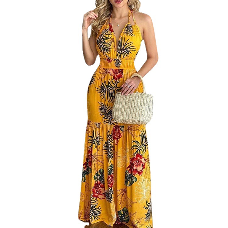 Floral Maxi Dress Long Backles – Maxi Dress Halter recenzja i cena