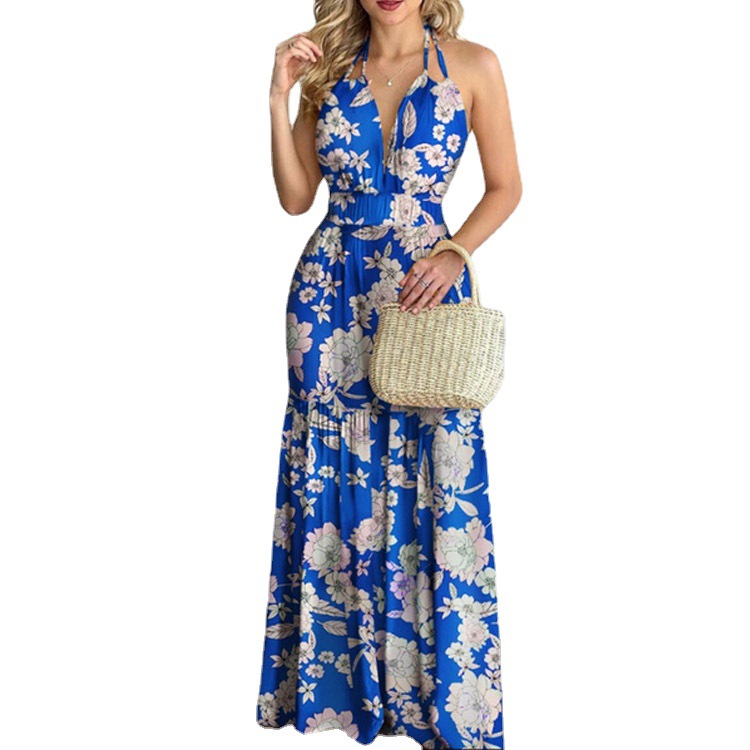 Floral Maxi Dress Long Backles – Maxi Dress Halter recenzja i cena