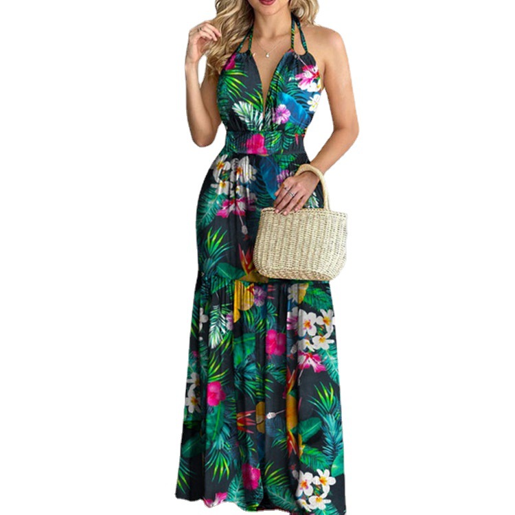 Floral Maxi Dress Long Backles – Maxi Dress Halter recenzja i cena
