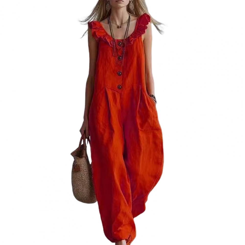 Relaxed Fit Romper Women Women – Jumpsuit Linen Relaxed recenzja i cena
