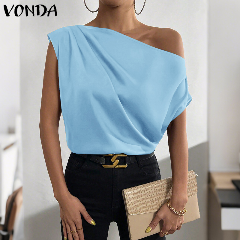 Plus Size 5XL VONDA Women Blou – Blouse Off Shoulder recenzja i cena