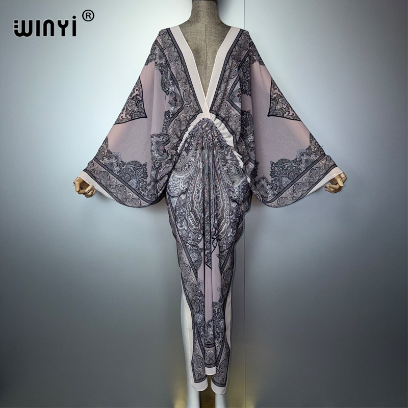 WINYI V-neck Sexy Dress Arabic – Cover Up Kaftan recenzja i cena