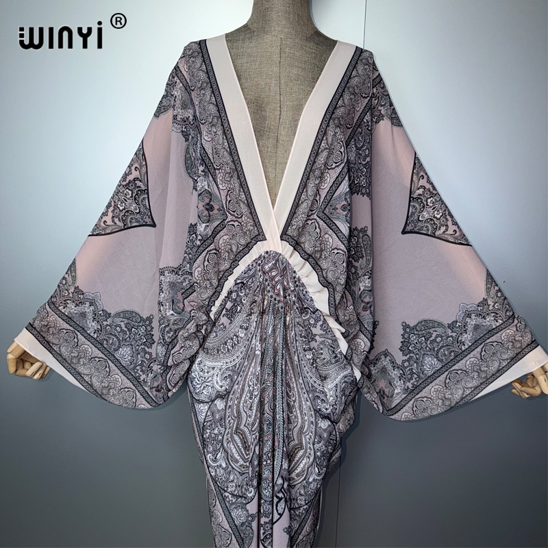 WINYI V-neck Sexy Dress Arabic – Cover Up Kaftan recenzja i cena