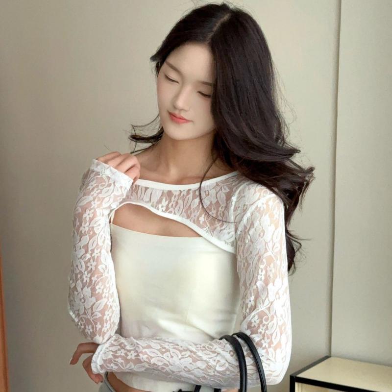 Sexy Hollow Out See Through La – Crop Top Crochet recenzja i cena