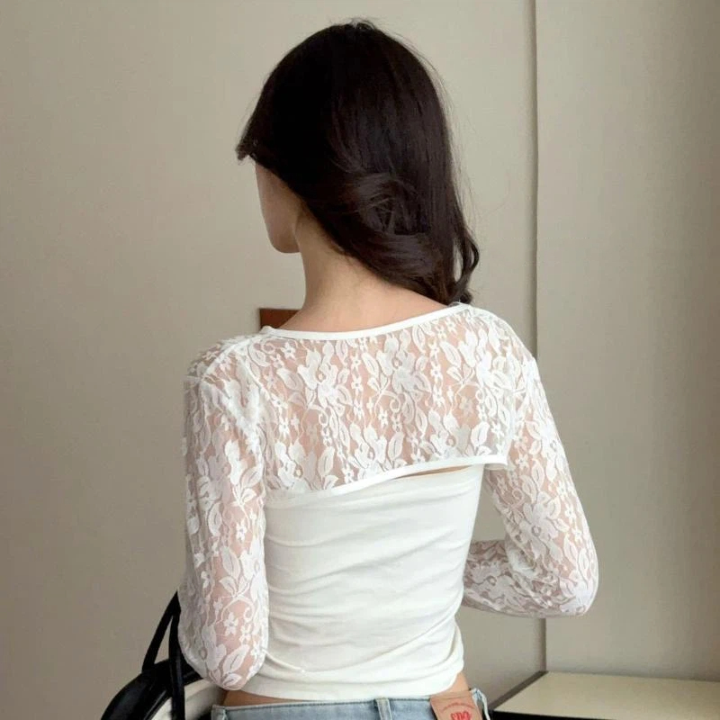 Sexy Hollow Out See Through La – Crop Top Crochet recenzja i cena