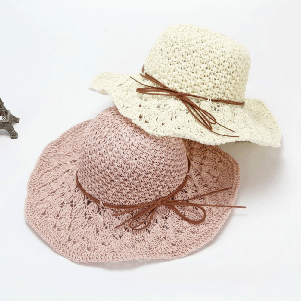 Handwoven Crochet Straw Hat Fo – Hat Floppy Wide recenzja i cena