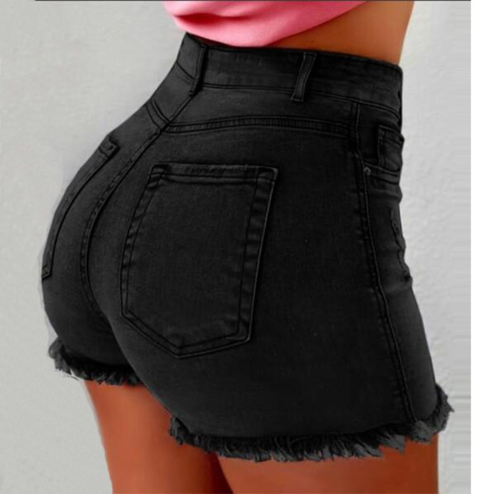 Women's High Waisted Denim Sho – Shorts Denim Frayed recenzja i cena