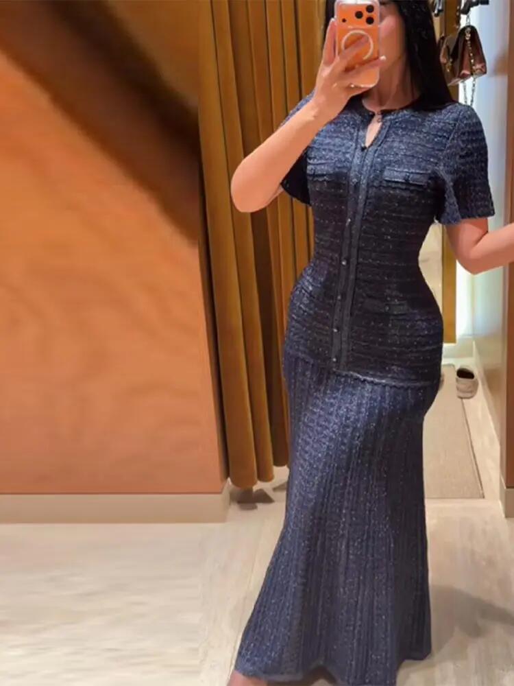 Knitted Slim Maxi Dress Women  – Linen Dress Wrap recenzja i cena