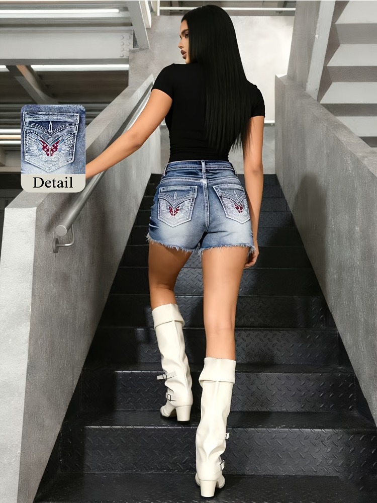 OIQERE 2026 New Vintage Washed – Shorts Denim Frayed recenzja i cena