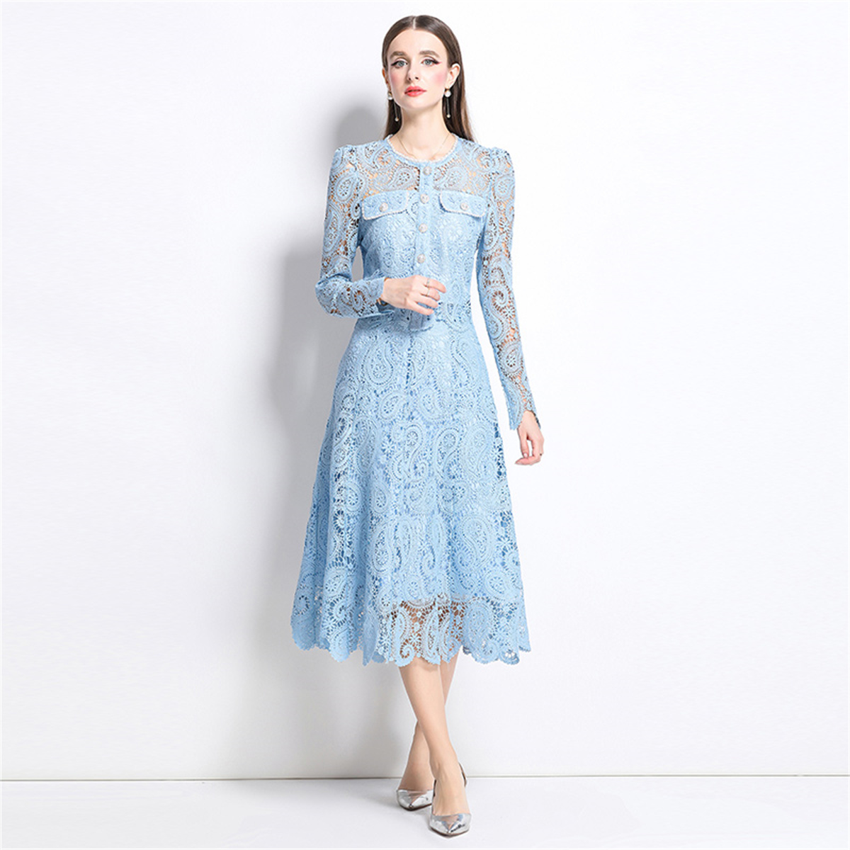 Spring Sweet Lace Flower Embro – Midi Skirt Floral recenzja i cena