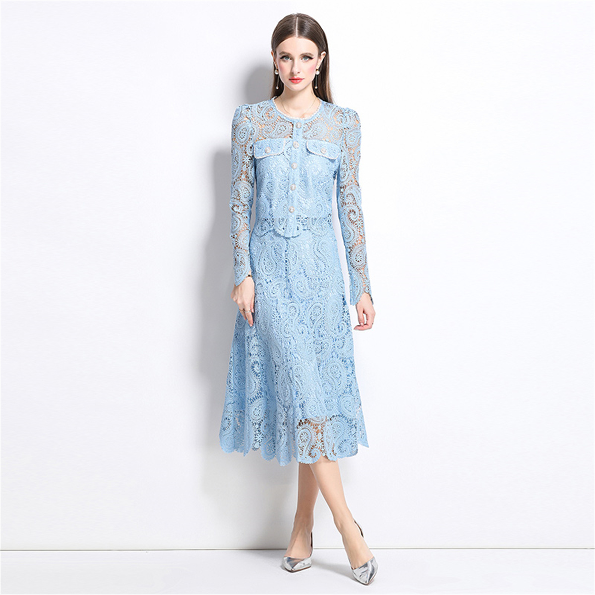 Spring Sweet Lace Flower Embro – Midi Skirt Floral recenzja i cena