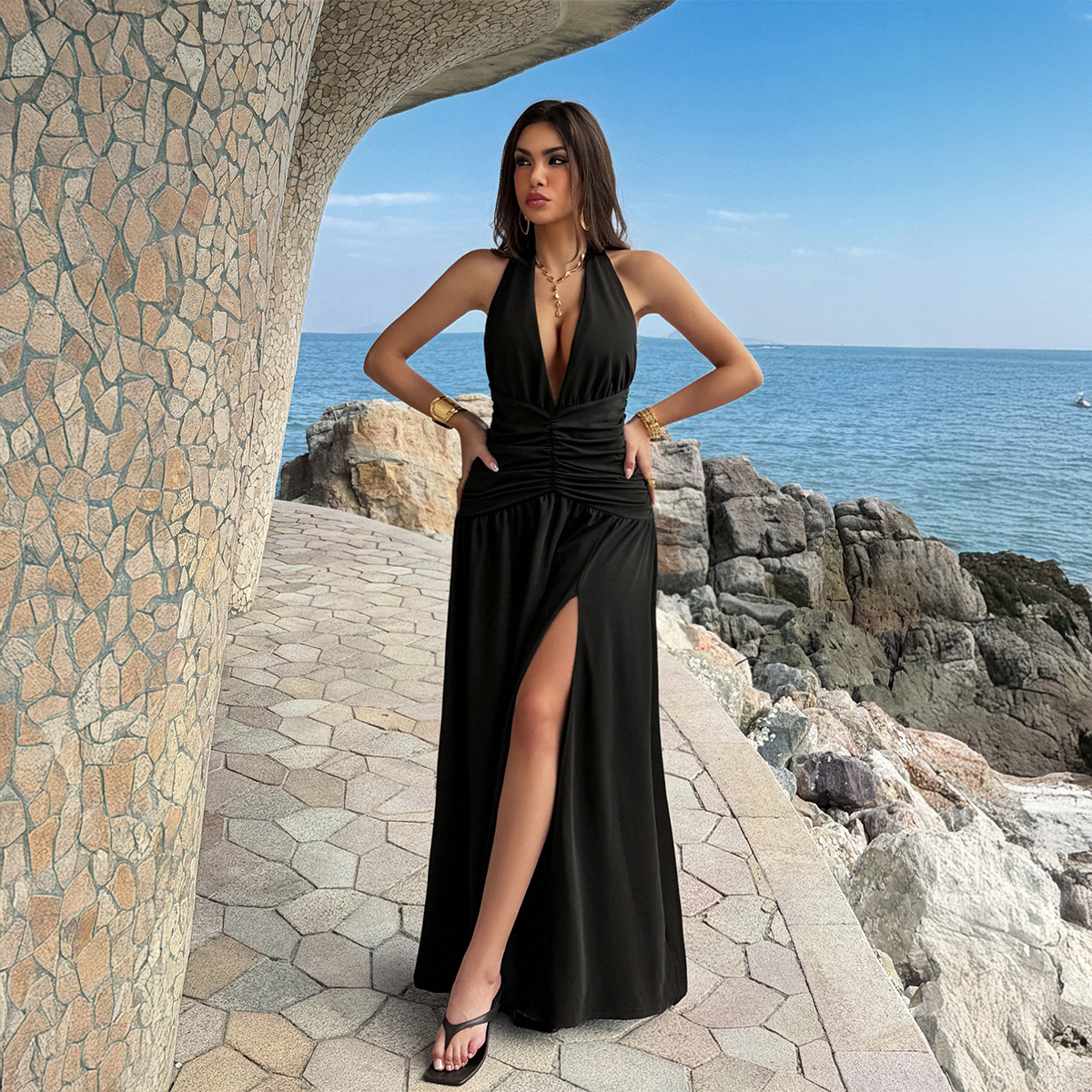 Women's Dress 2 Colors Halter  – Maxi Dress Halter recenzja i cena