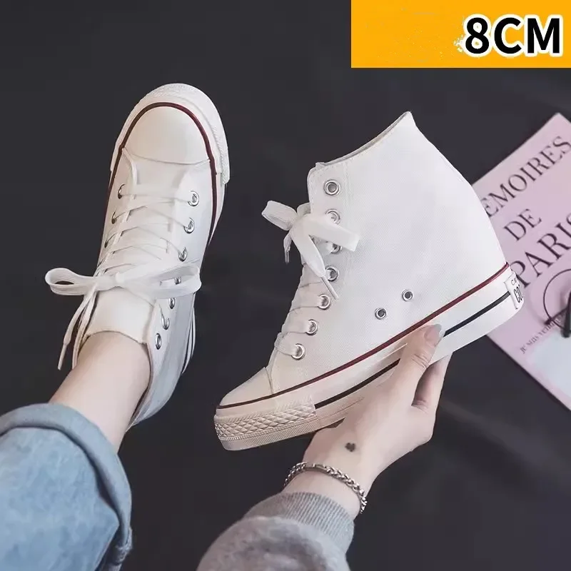 High 8cm Platform Canvas Shoes – Wedge Espadrille Women recenzja i cena