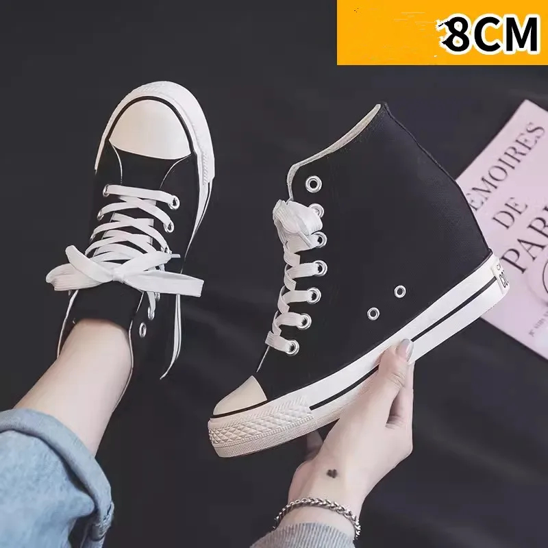 High 8cm Platform Canvas Shoes – Wedge Espadrille Women recenzja i cena