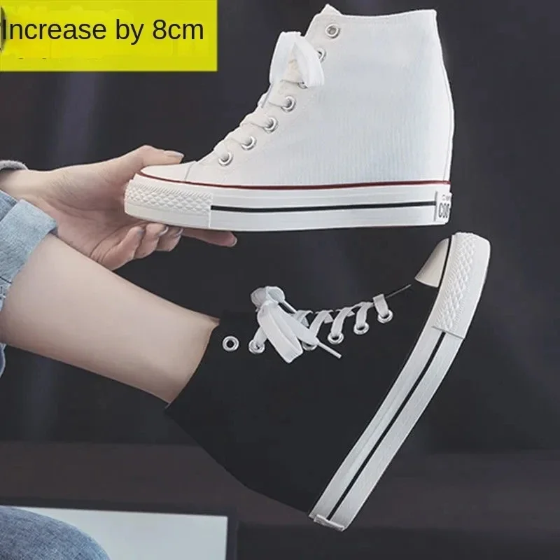 High 8cm Platform Canvas Shoes – Wedge Espadrille Women recenzja i cena