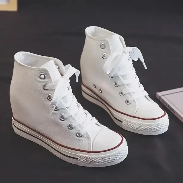High 8cm Platform Canvas Shoes – Wedge Espadrille Women recenzja i cena