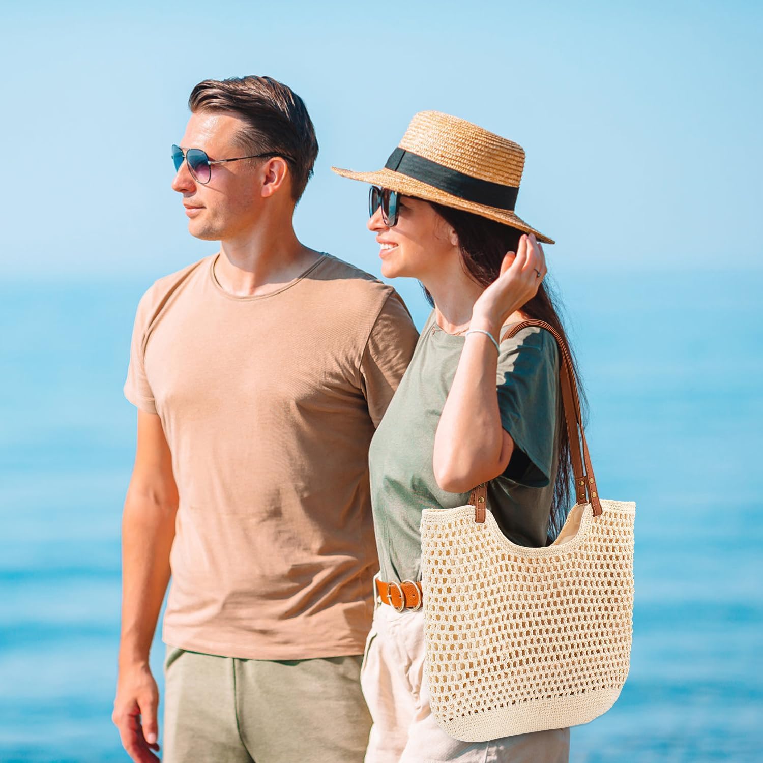 Crochet Beach Bag Purse, Boho  – Tote Bag Beach recenzja i cena