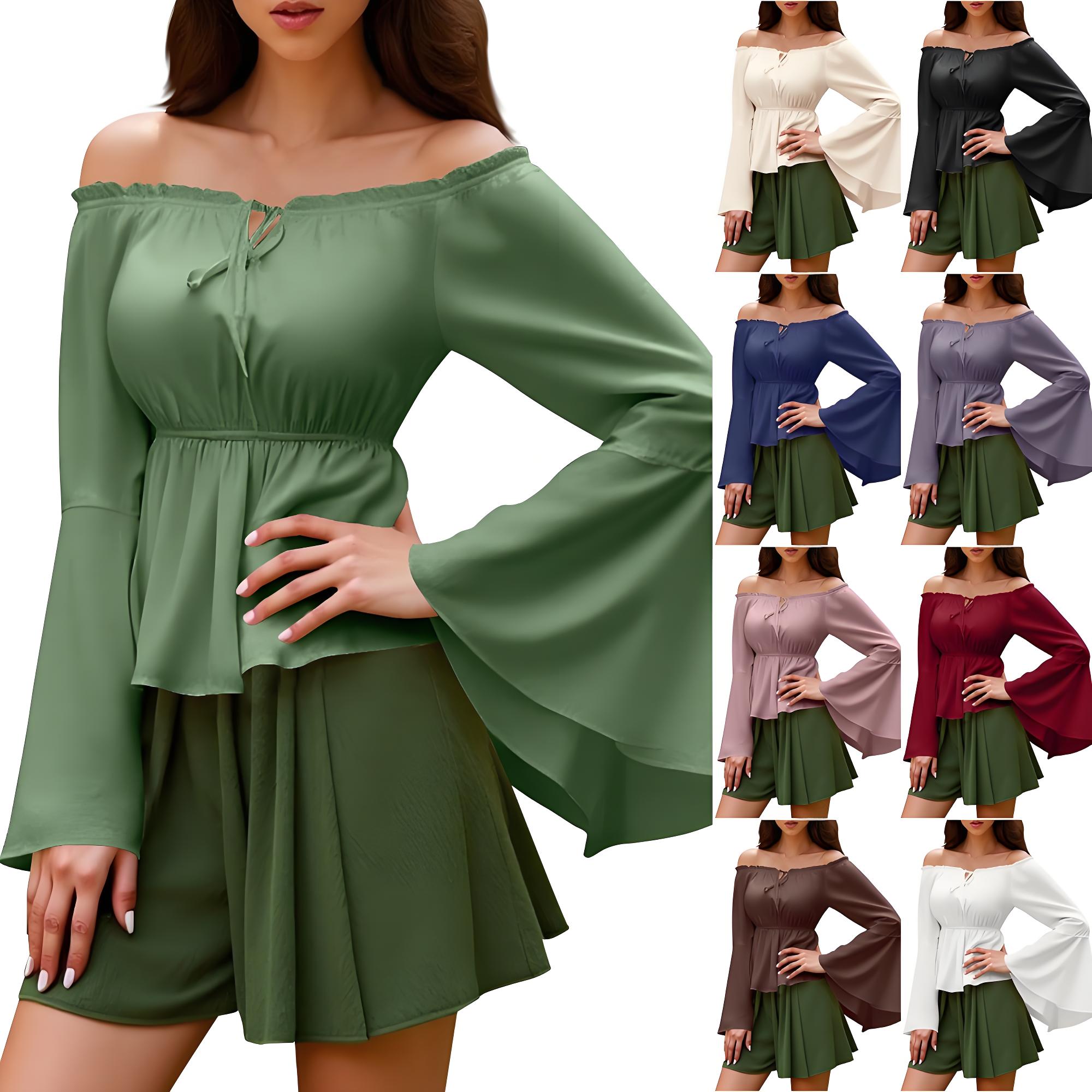 Renaissance Blouse Peasant Wom – Blouse Off Shoulder recenzja i cena