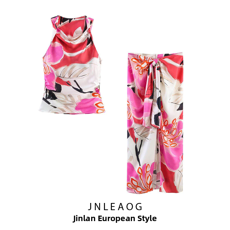 JNLEAOG Summer New Women's Sil – Midi Skirt Floral recenzja i cena