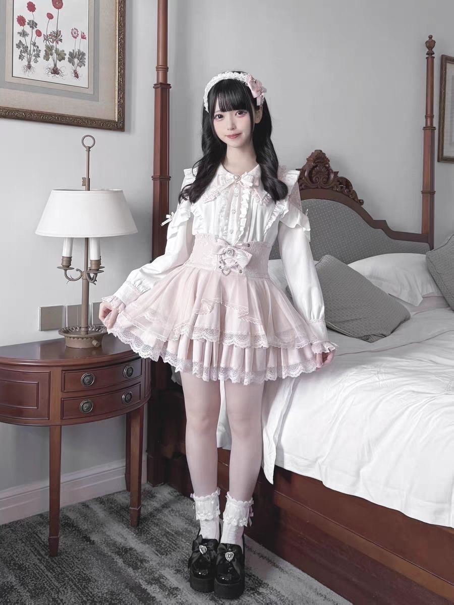 Harajuku Kawaii Skirt Sets Wom – Blouse Off Shoulder recenzja i cena