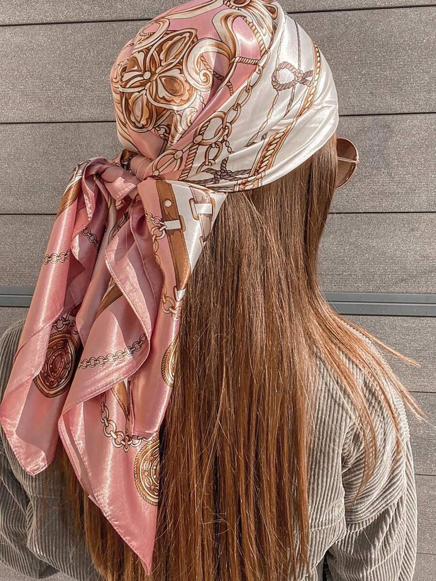 1pc Women's Light Pink Printed – Headband Summer Knit recenzja i cena