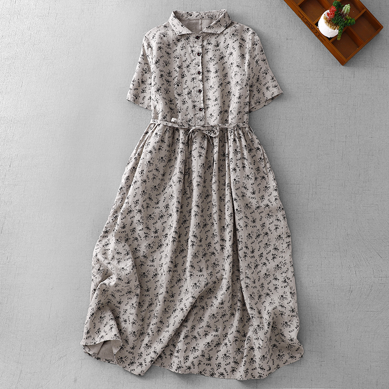 Summer Floral Cotton Linen Dr  – Midi Skirt Floral recenzja i cena