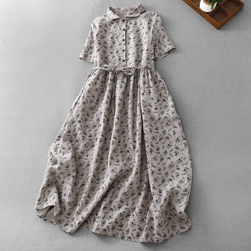 Summer Floral Cotton Linen Dr  – Midi Skirt Floral recenzja i cena