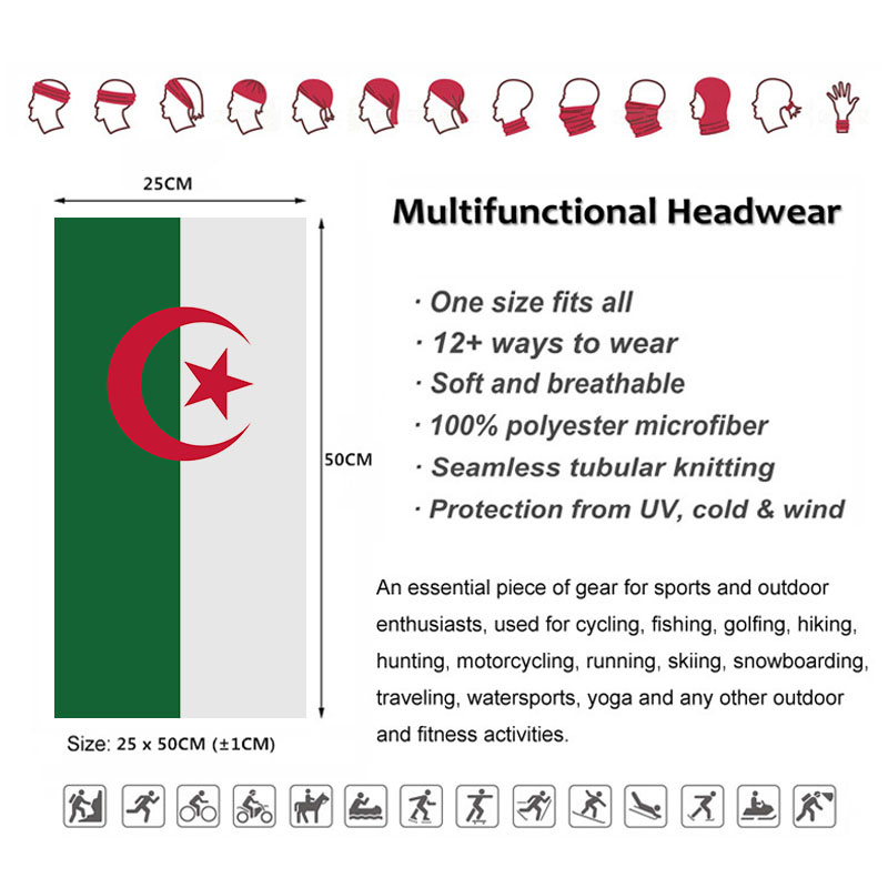 Algeria Flag Printed Bandana H – Headband Summer Knit recenzja i cena