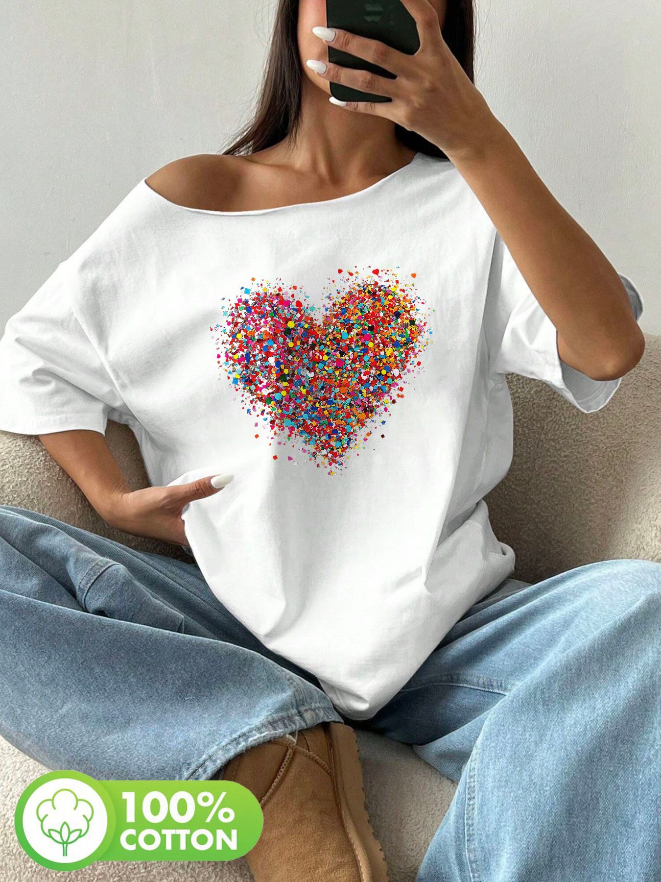 Plus Size 100% Cotton Shoulder – Blouse Off Shoulder recenzja i cena
