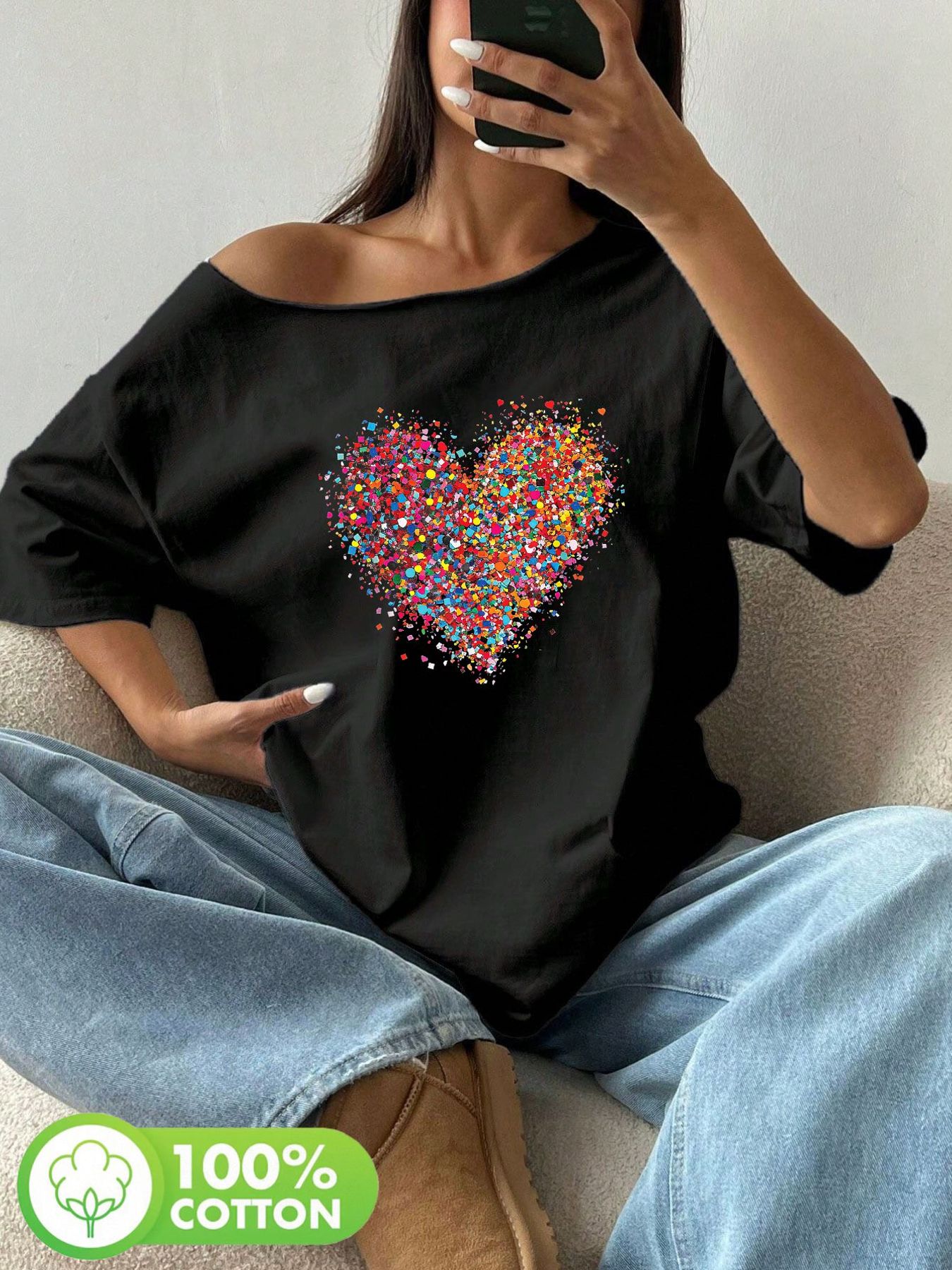 Plus Size 100% Cotton Shoulder – Blouse Off Shoulder recenzja i cena