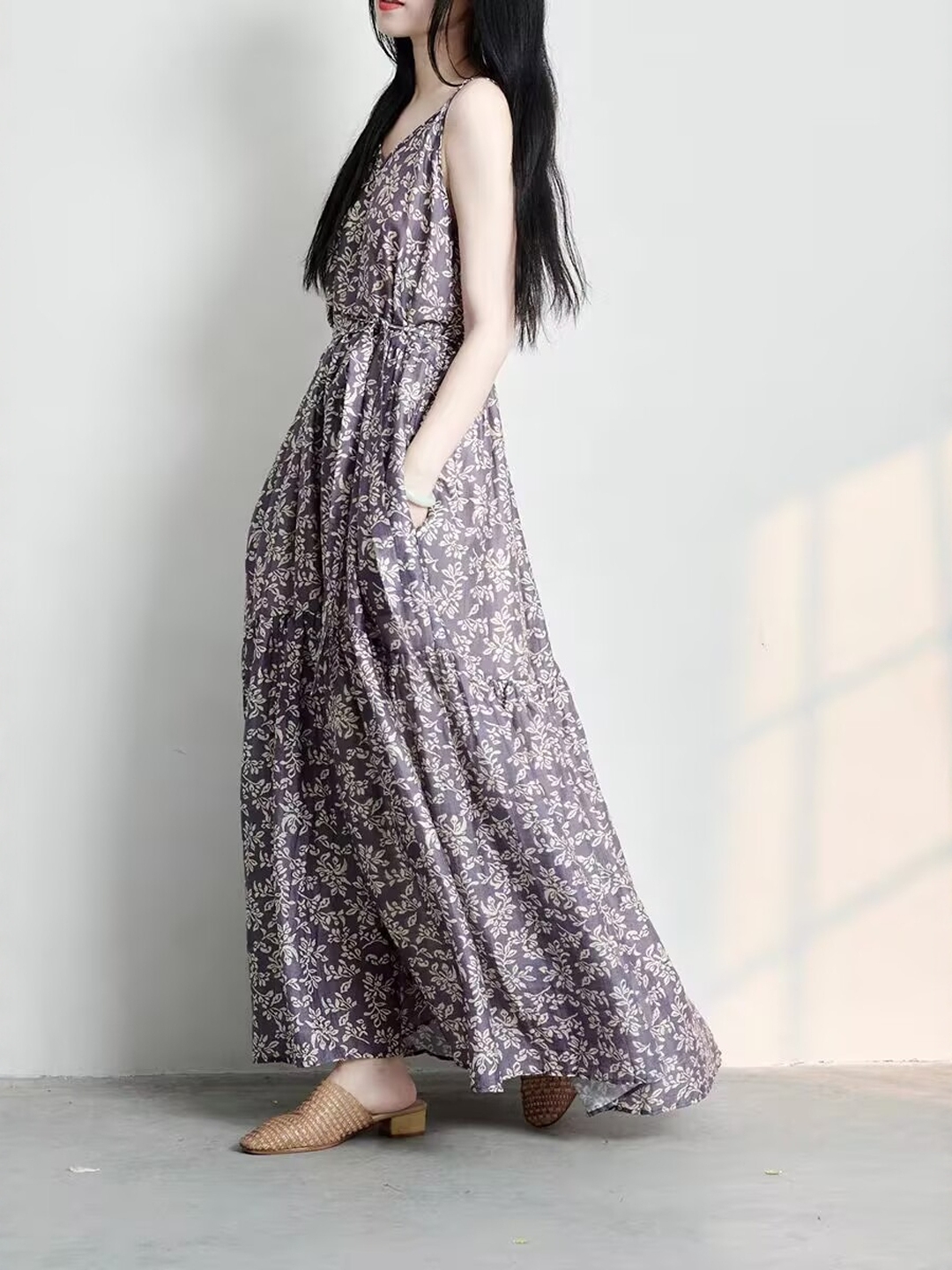 Elegant Japanese Style plus Si – Linen Dress Wrap recenzja i cena