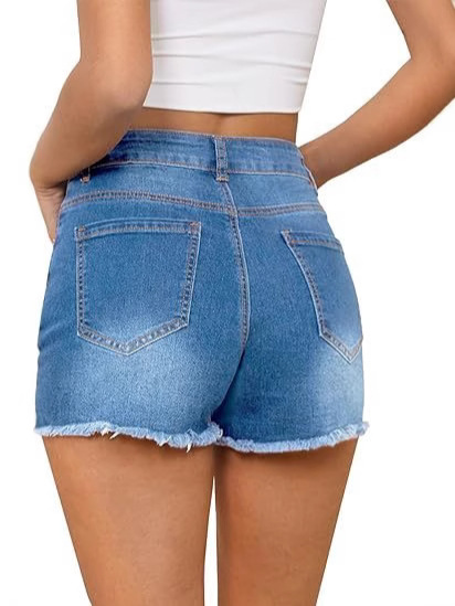 Casual Vintage Denim Shorts Hi – Shorts Denim Frayed recenzja i cena