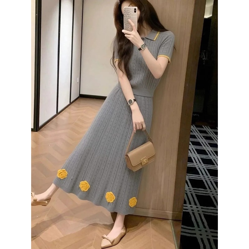 Women's Floral Knit Two Piece  – Midi Skirt Floral recenzja i cena