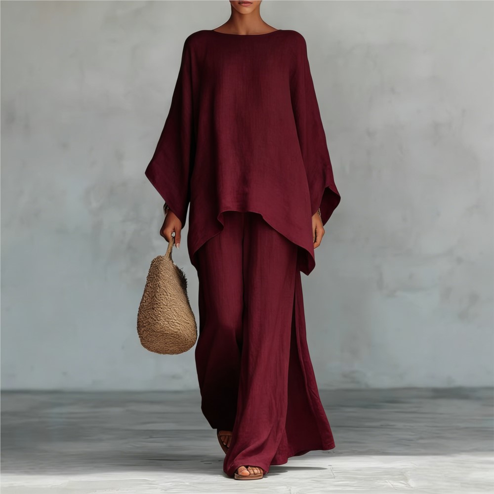 Fashion Linen Loose Long-sleev – Linen Pant Wide recenzja i cena