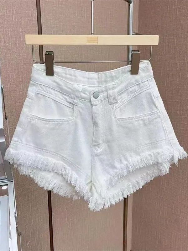 Outlet Korean Style Casual Hon – Shorts Denim Frayed recenzja i cena