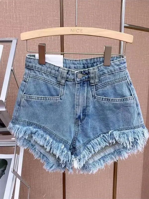 Outlet Korean Style Casual Hon – Shorts Denim Frayed recenzja i cena