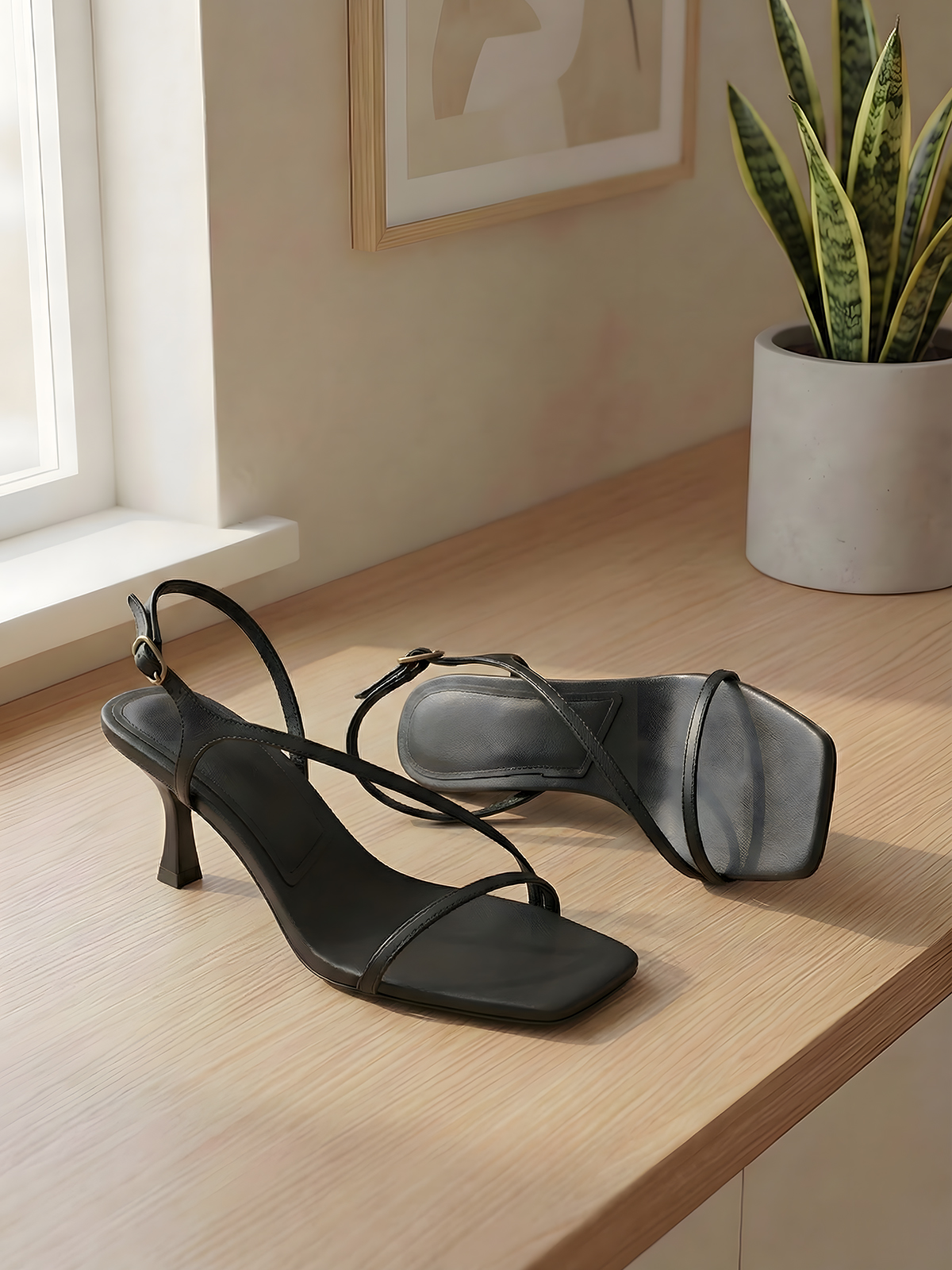 Elegant Genuine Leather Strapp – Sandal Strappy Heeled recenzja i cena