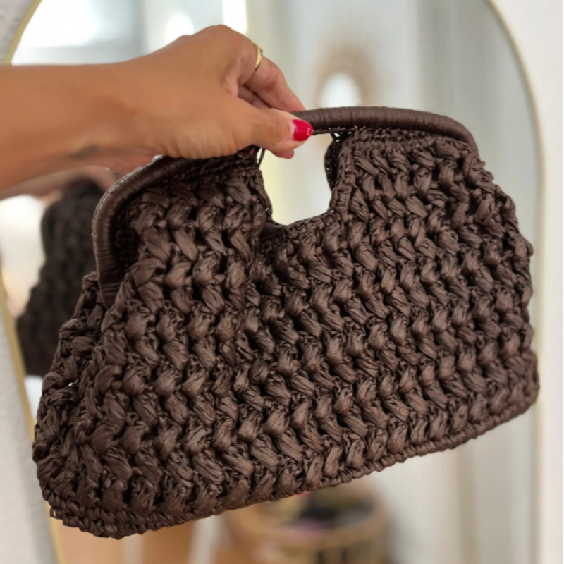 Popular Russian Woven Clutch H – Crochet Bag Raffia recenzja i cena