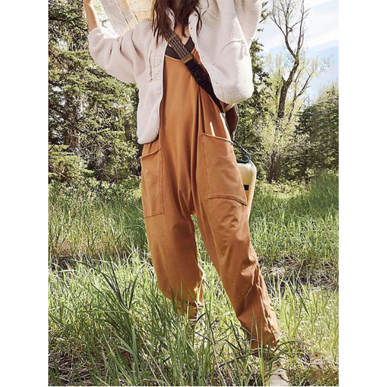 Loose Summer Jumpsuit Casual   – Jumpsuit Linen Relaxed recenzja i cena