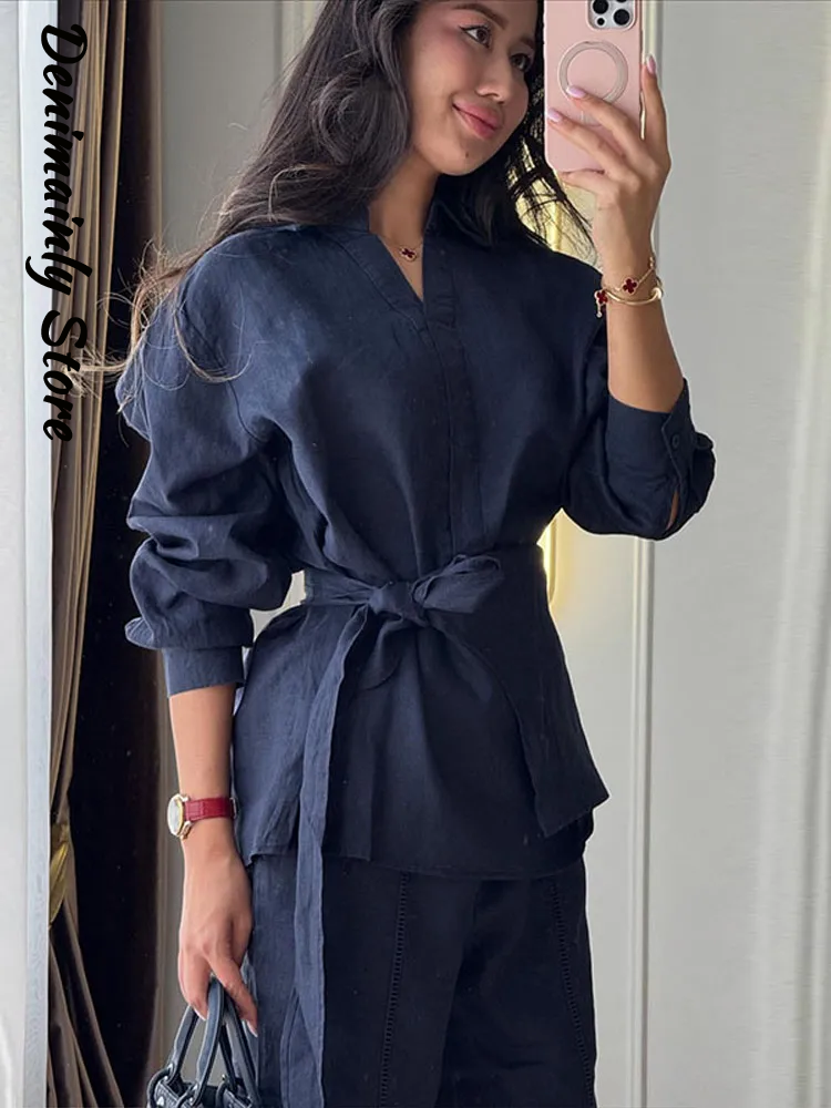Casual Women's Linen Pants Set – Linen Pant Wide recenzja i cena