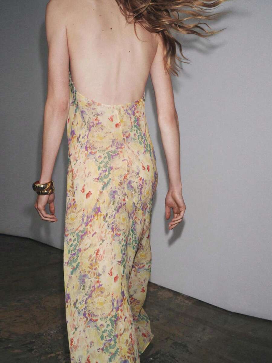 Womens Floral Maxi Halter Back – Maxi Dress Halter recenzja i cena