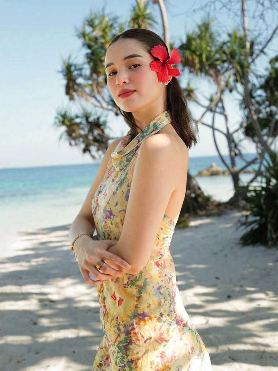 Womens Floral Maxi Halter Back – Maxi Dress Halter recenzja i cena