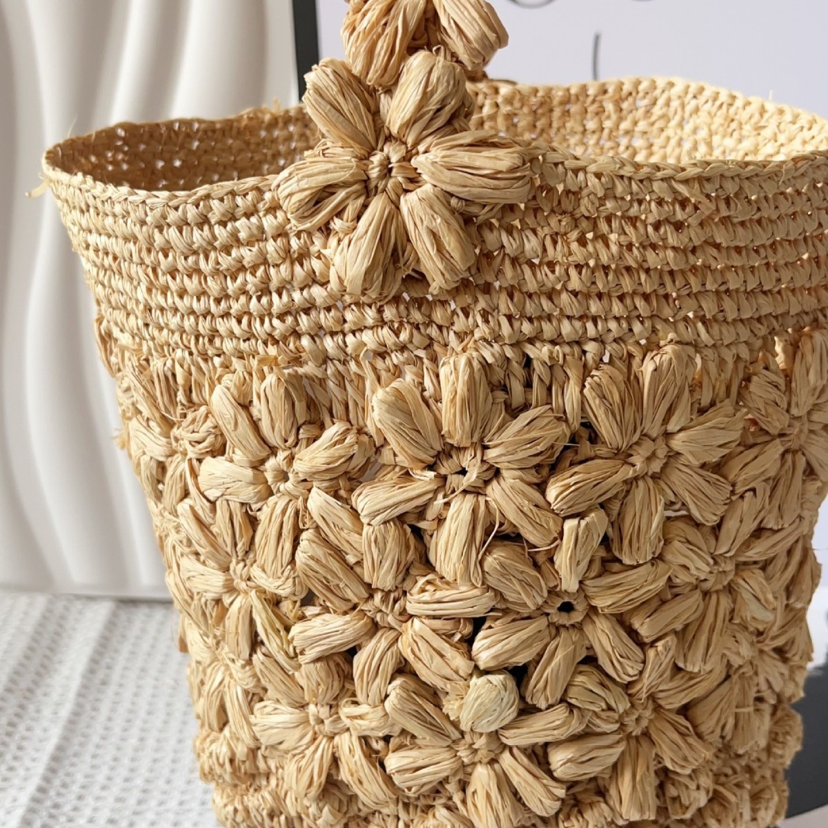 Women Summer Raffia Woven Buck – Crochet Bag Raffia recenzja i cena