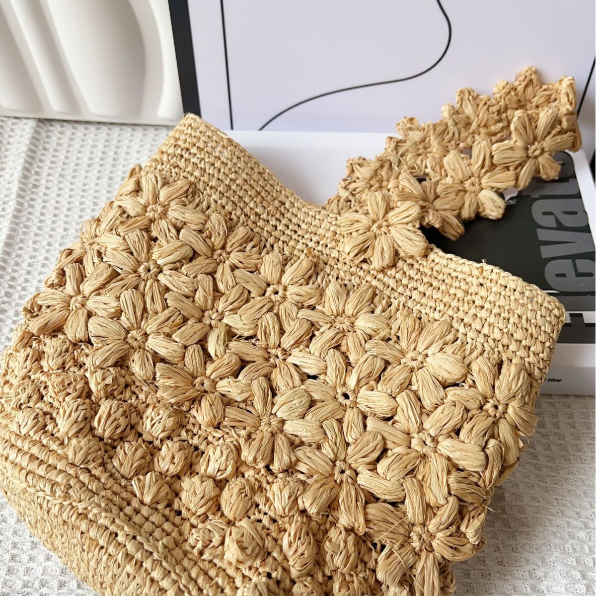 Women Summer Raffia Woven Buck – Crochet Bag Raffia recenzja i cena