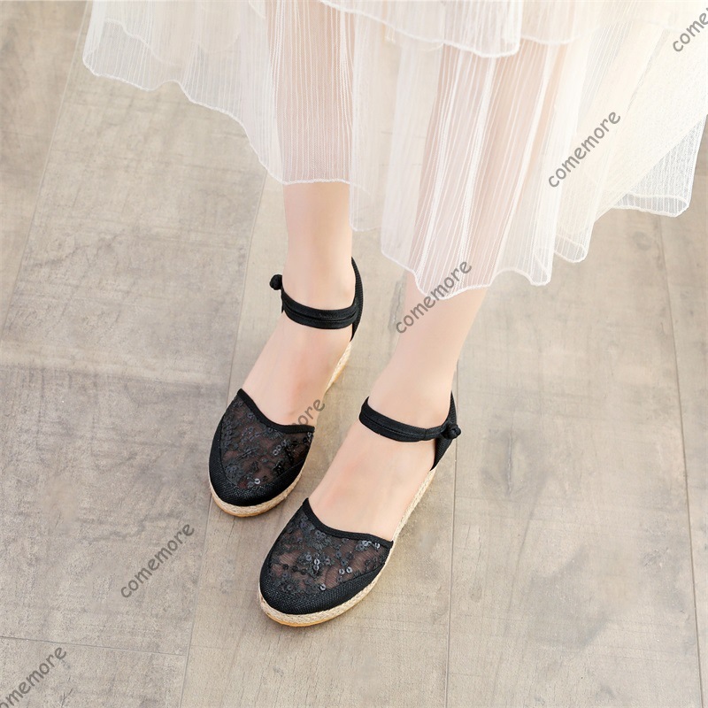 Women's Lace Mesh Espadrille W – Wedge Espadrille Women recenzja i cena