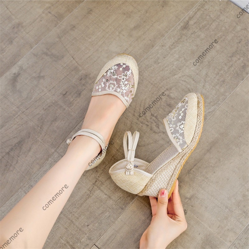 Women's Lace Mesh Espadrille W – Wedge Espadrille Women recenzja i cena
