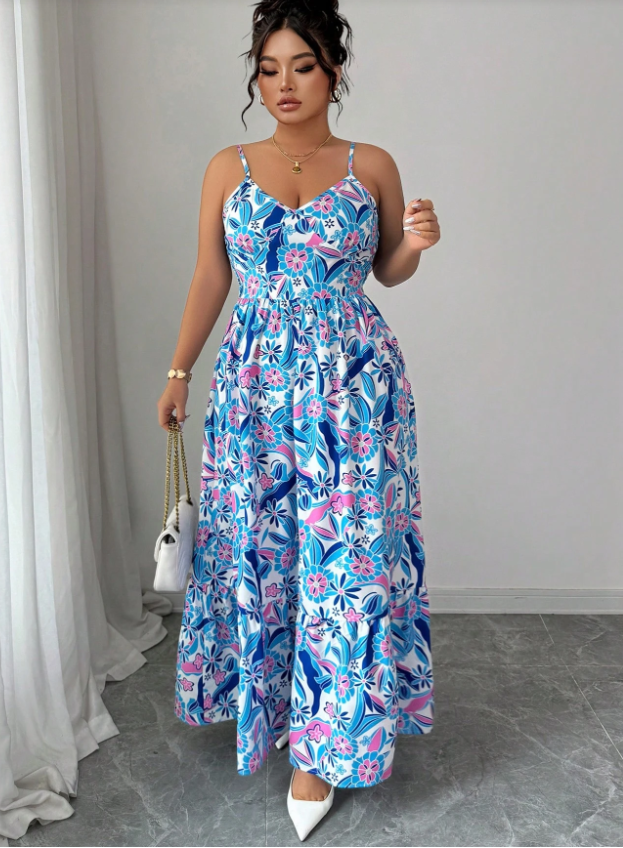 Plus Size Women's Floral Print – Romper Floral Print recenzja i cena
