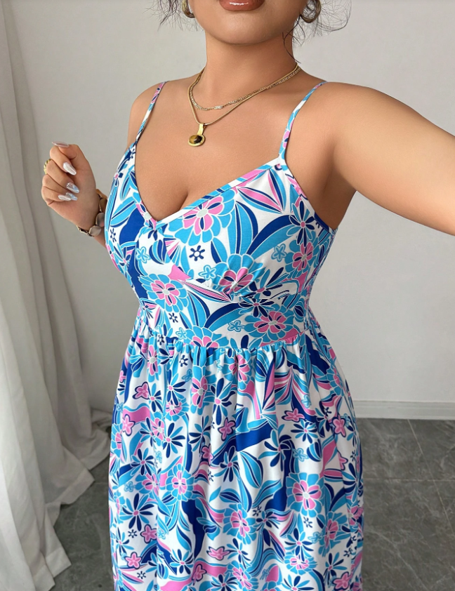 Plus Size Women's Floral Print – Romper Floral Print recenzja i cena