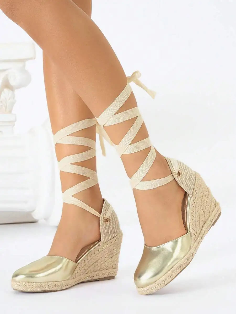 Metallic Cap Toe Espadrille We – Wedge Espadrille Women recenzja i cena