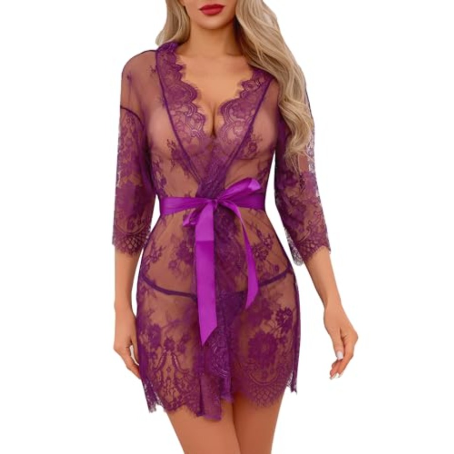Narcisse Women's Floral Lace K – Kimono Sheer Floral recenzja i cena